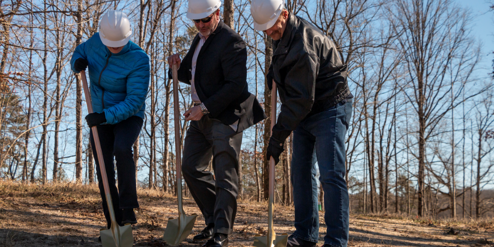 cresswind twin lakes team at clubhouse groundbreaking