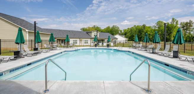 Ranch Cottages for Rent resort-style outdoor pool in a community suite with fantastic amenities